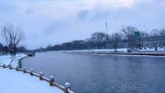 清河之洲，初雪！仿若仙境